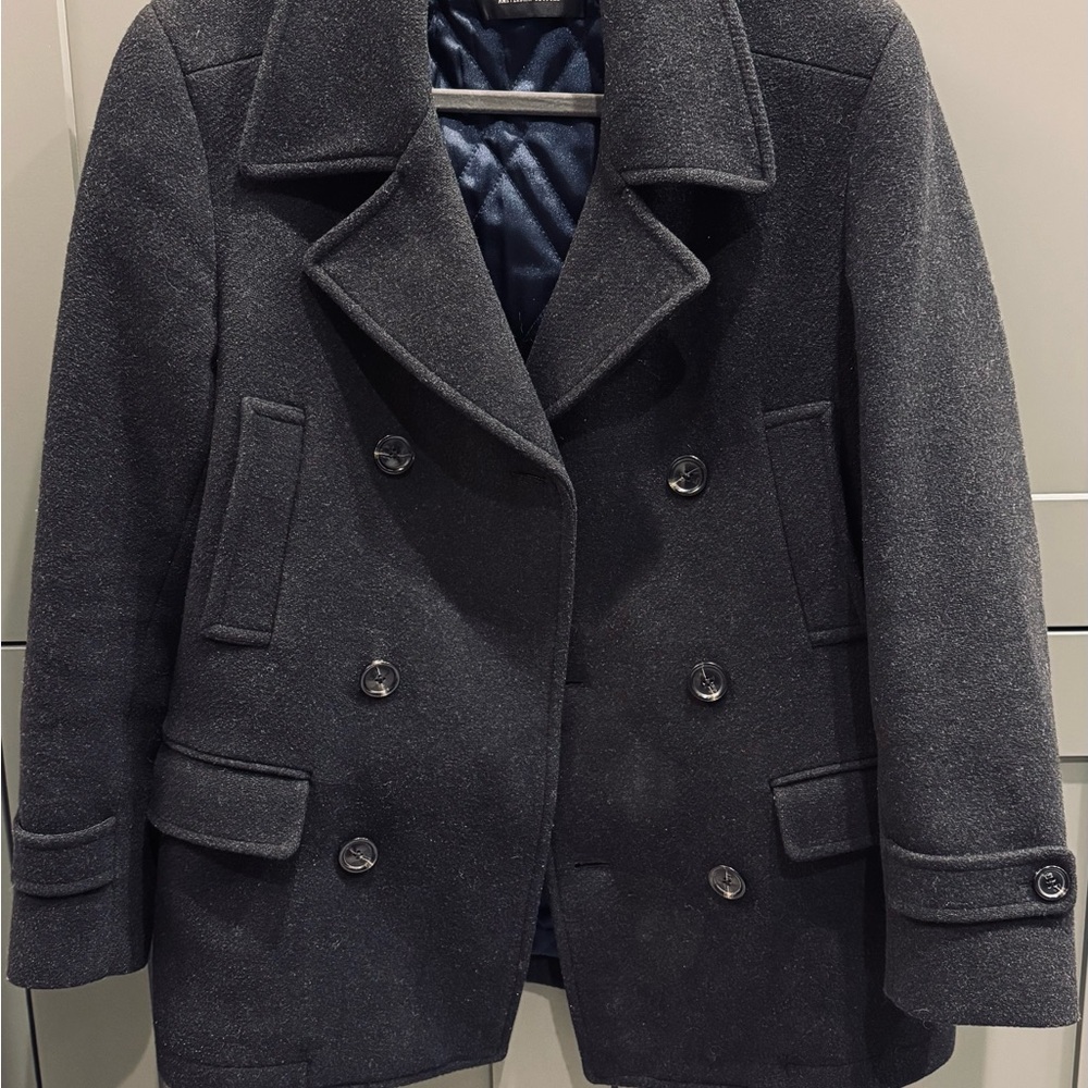 Scotch & Soda Dark Gray Pea Coat